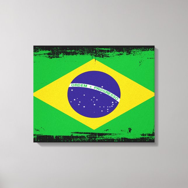 Impressão Em Tela Bandeira do Brasil (Frente)