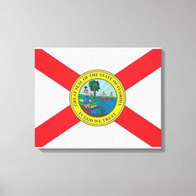 Impressão Em Tela Bandeira do Estado da Flórida (Frente)