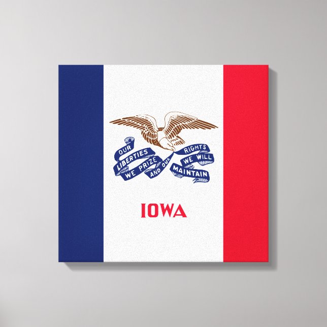 Impressão Em Tela Bandeira do Estado de Iowa (Frente)