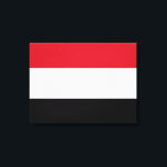 Impressão Em Tela Bandeira do Iémen<br><div class="desc">Esta design apresenta a bandeira nacional do Iémen (oficialmente conhecida como a República do Iémen), que é um país no extremo sul da Península Arábica na Ásia Ocidental. O Iémen é confinado pela Arábia Saudita ao norte, o Mar Vermelho ao oeste, o Golfo de Aden e o Canal Guardafui ao...</div>