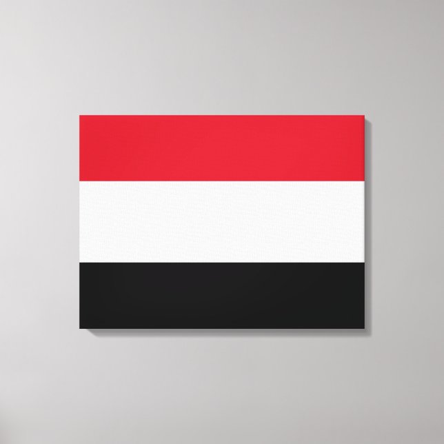 Impressão Em Tela Bandeira do Iémen (Frente)