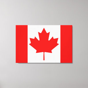 Impressão Em Tela Bandeira do Maple Leaf do Canadá