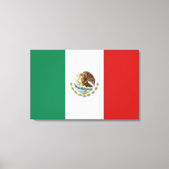 Impressão Em Tela Bandeira do México (Frente)