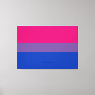 Impressão Em Tela Bandeira do Orgulho Bissexual de SlipperyJoe - cor