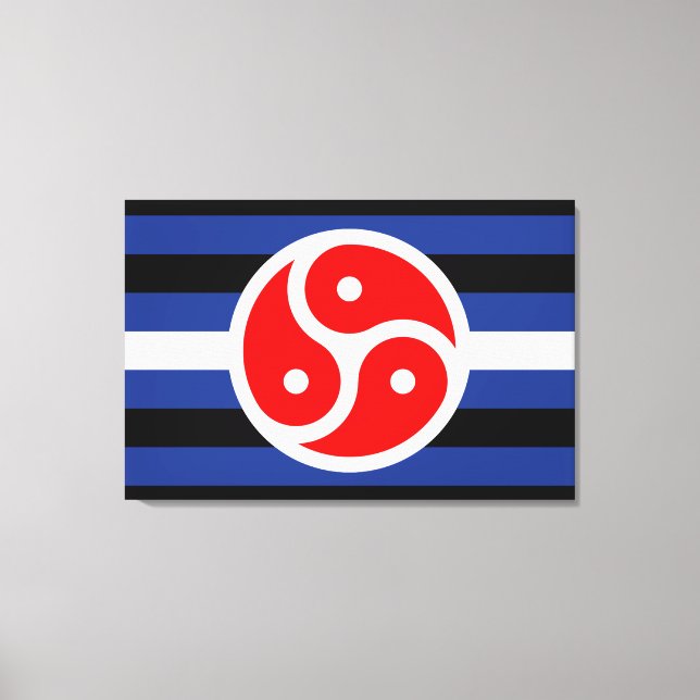 Impressão Em Tela Bandeira do Orgulho da Prática de Couro (Frente)