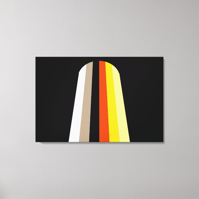 Impressão Em Tela Bandeira do Orgulho de Cabelo Longo (Frente)