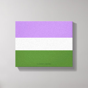 Impressão Em Tela Bandeira do orgulho genderqueer SlipperyJoe's lava