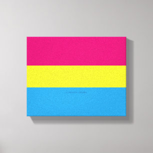 Impressão Em Tela bandeira do orgulho pansexual SlipperyJoe rosa âmb