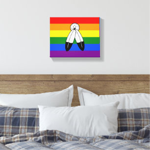 Impressão Em Tela bandeira do orgulho two-spirit de SlipperyJoe simb