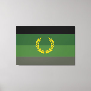 Impressão Em Tela Bandeira do Orgulho Uniforme Militar