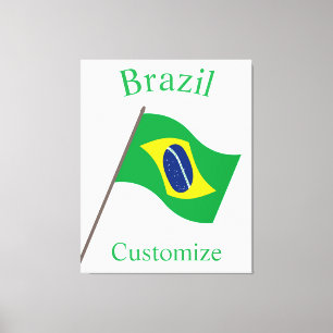 Impressão Em Tela Bandeira do País Brasil Thunder_Cove