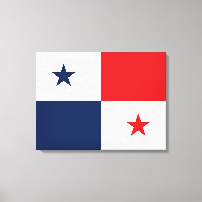 Impressão Em Tela Bandeira do Panamá (Frente)