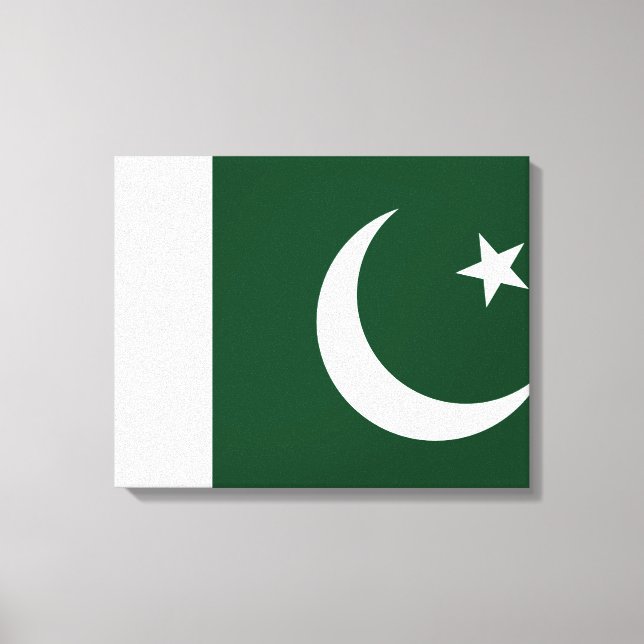 Impressão Em Tela Bandeira do Paquistão (Frente)