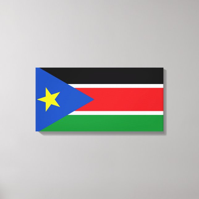 Impressão Em Tela Bandeira do Sudão do Sul (África) (Frente)