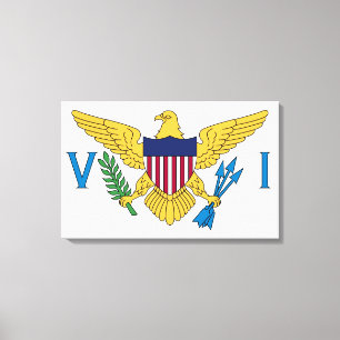Impressão Em Tela Bandeira dos E.U. Virgin Islands