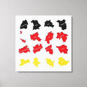 Impressão Em Tela Bandeira dos Estados Alemães