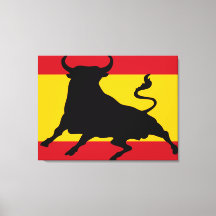 Bandeira espanhola com touro