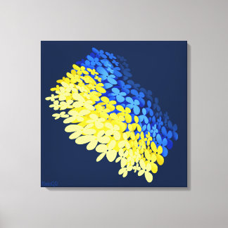 Impressão Em Tela Bandeira floral da Ucrânia