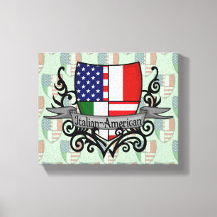 Impressão Em Tela Bandeira Italiano-Americana do protetor