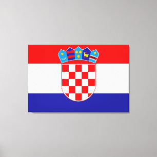 Impressão Em Tela Bandeira nacional da Croácia Zastava Hrvatske