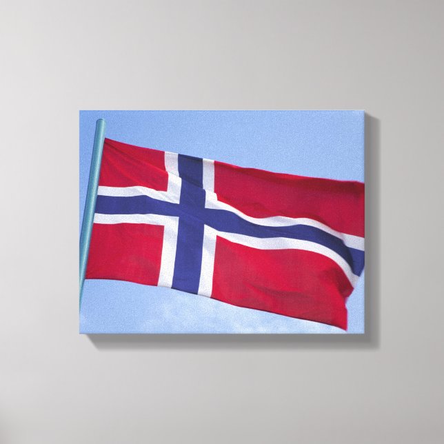 Impressão Em Tela bandeira norueguesa RF) (Frente)