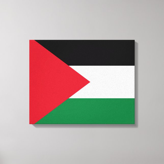 Impressão Em Tela Bandeira Palestiniana (Palestina) (Frente)