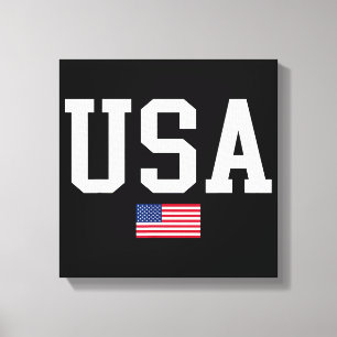 Impressão Em Tela Bandeira Patriótica Americana dos EUA Para Homens