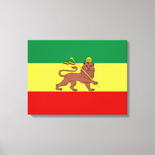 Impressão Em Tela Bandeira Rastafariana (Rastafarianismo) (rasta)