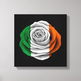 Impressão Em Tela Bandeira Rosa irlandesa em preto