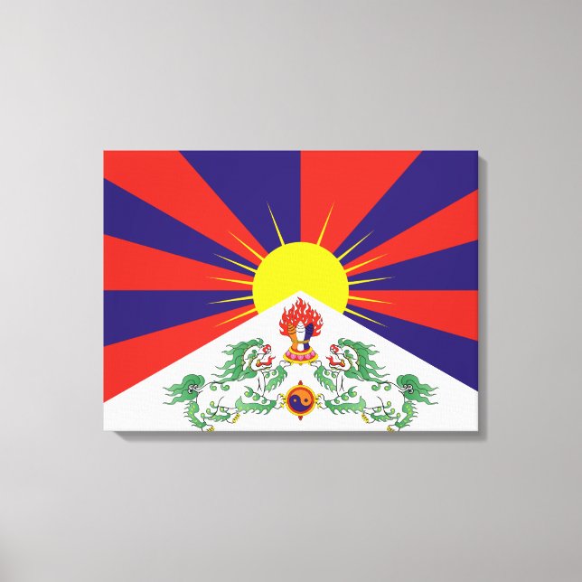 Impressão Em Tela Bandeira tibetana (Frente)