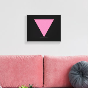Impressão Em Tela bandeira triângulo rosa SlipperyJoe's símbolo rosa