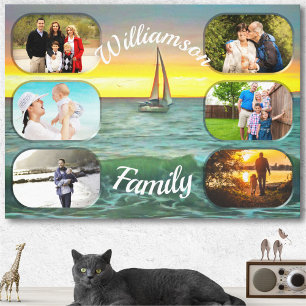 Impressão Em Tela Bandera Bay Family Sunset 0884 Art