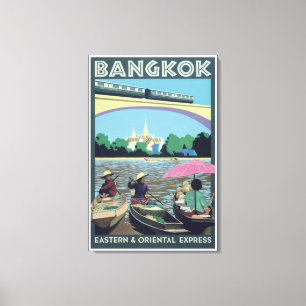 Impressão Em Tela Bangkok, Viagens vintage da Tailândia