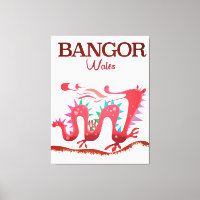 Bangor Wales Dragon poster