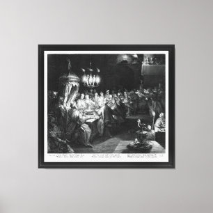 Impressão Em Tela Banquete de Belshazzar pelo gravador Jan Muller