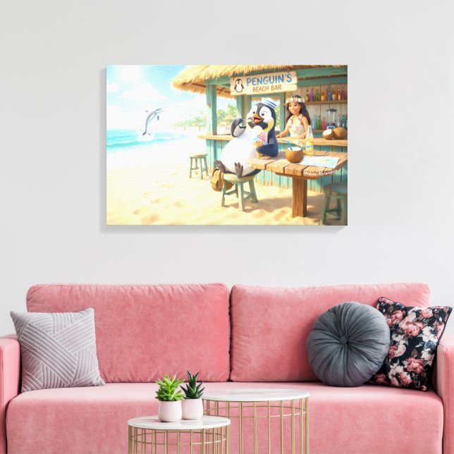 Impressão Em Tela Bar da Praia do Pinguim (Insitu(Sala de estar))