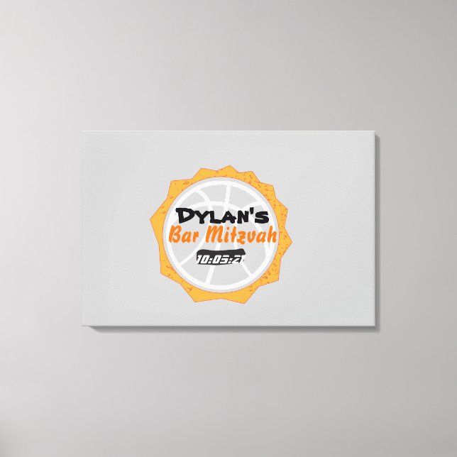 Impressão Em Tela Bar de basquetebol Mitzvah - Sinal de Conselho de  (Frente)