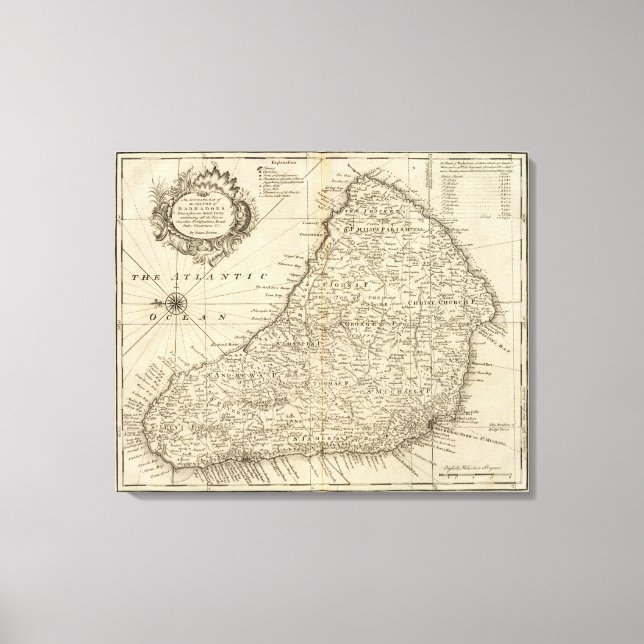 Impressão Em Tela Barbados (Frente)