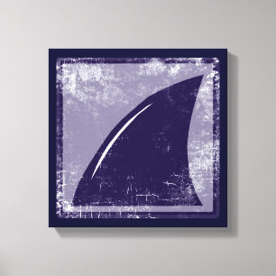 Impressão Em Tela barbatana azul-do-tubarão-decor