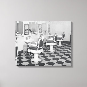 Impressão Em Tela Barbearia executiva, 1935. Foto do vintage