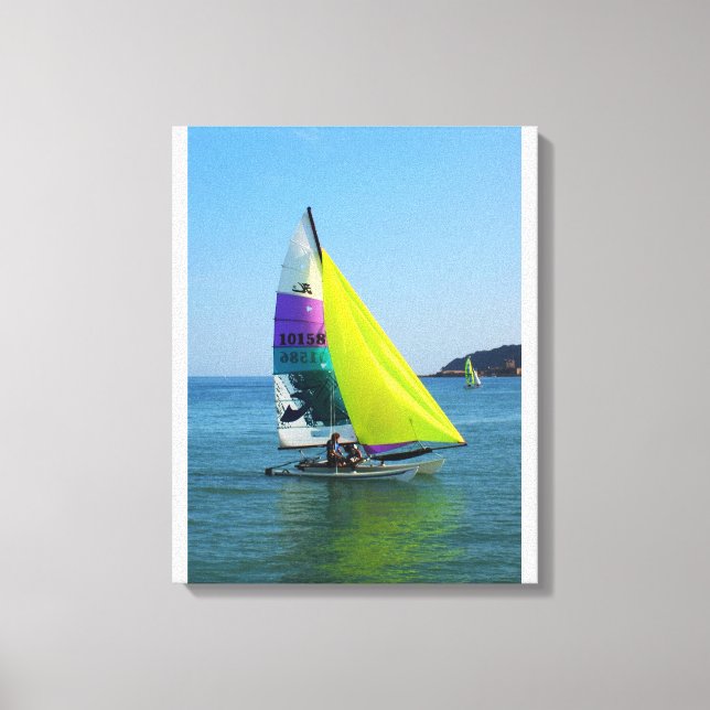 Impressão Em Tela Barco à vela Hobie (Frente)