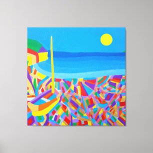 Impressão Em Tela Barco à vela pela tela estendida no mar