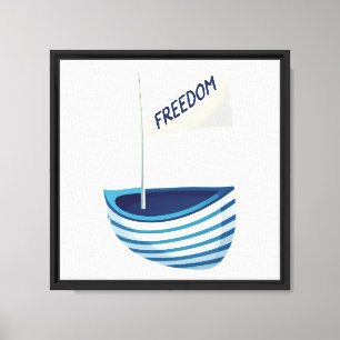 Impressão Em Tela Barco da Liberdade Náutica