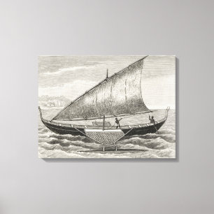 Impressão Em Tela Barco das ilhas de Mortlock com guiga