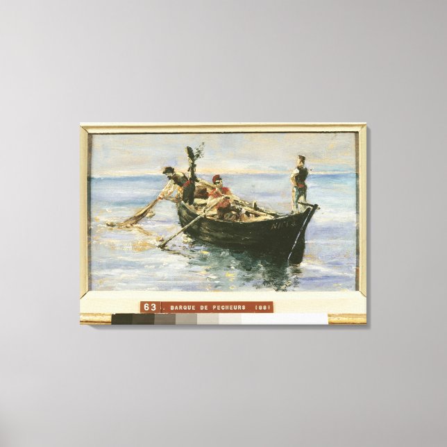 Impressão Em Tela Barco de Pesca, 1881 (Frente)