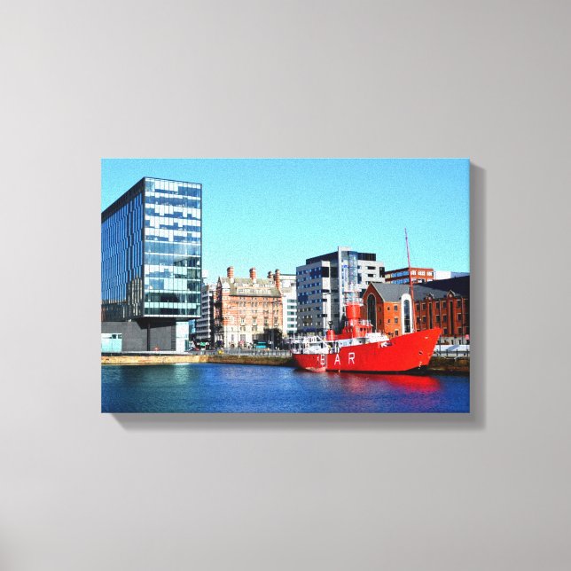 Impressão Em Tela Barco no Albert Dock (Frente)