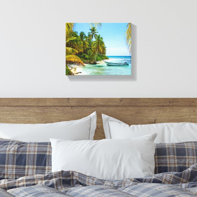 Impressão Em Tela Barco no Caribe (Insitu(Quarto))