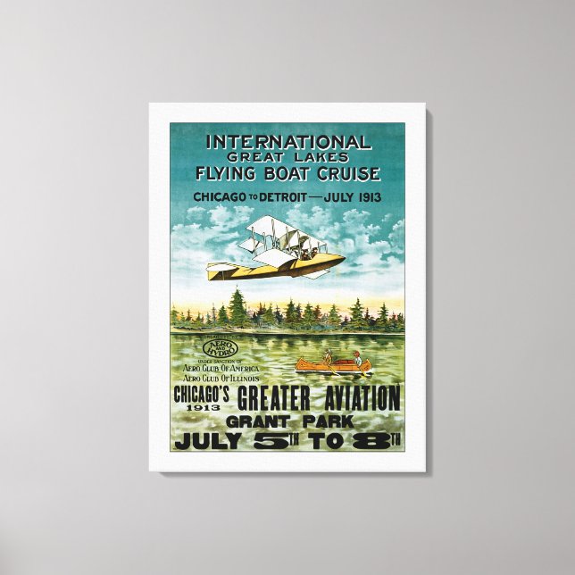 Impressão Em Tela Barco Voador excelente - XL (Frente)