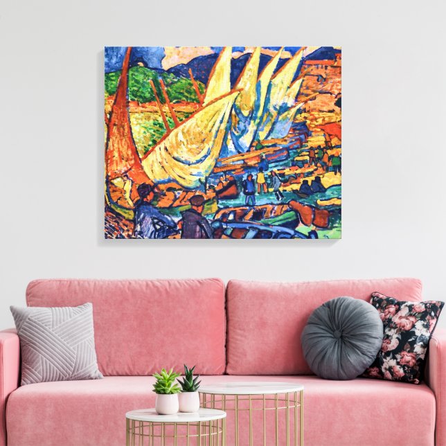 Impressão Em Tela Barcos De Pesca, Collioure | Andre Derain | (Insitu(Sala de estar))
