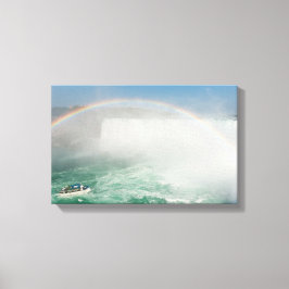 Impressão Em Tela Barcos e Ferradura Caem das Cataratas de Niágara